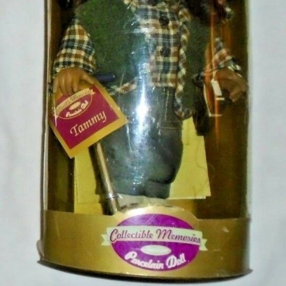 Handcrafted Black W/Soocter Porcelain Doll - Picture 2 of 4